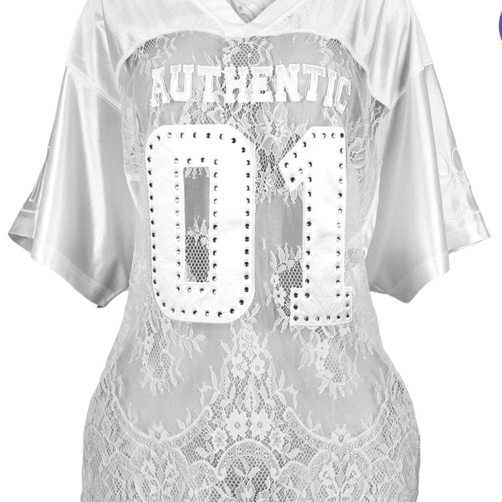 Edge White Oversized Graphic Jersey Short Sleeve